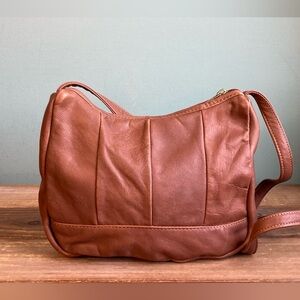Vintage Unlined Leather Crossbody Bag
